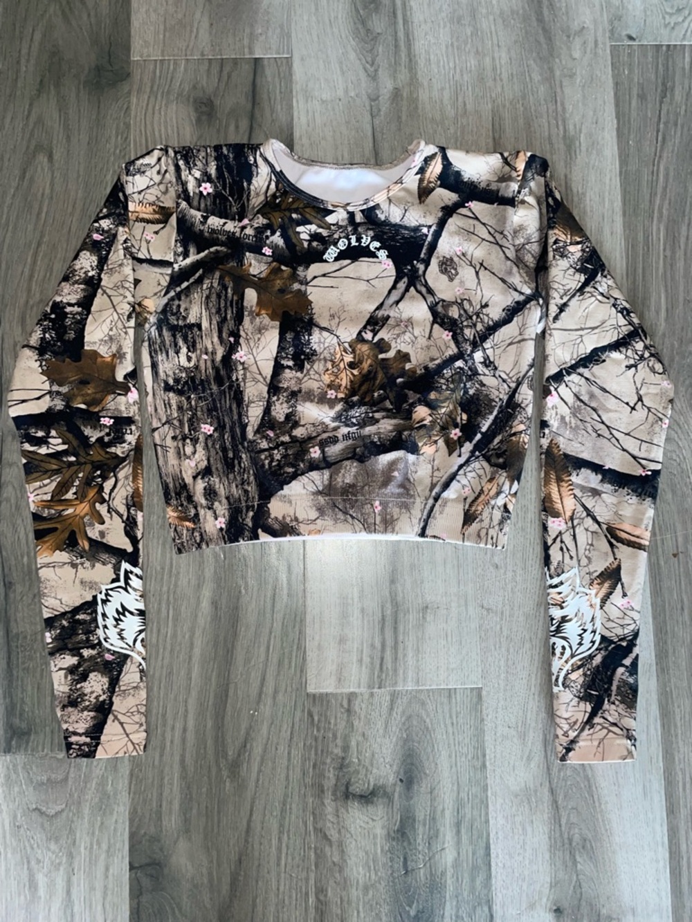 Darc Sport Chopper Everson Seamless S Crop in Cherry Blossom Woodland Camo